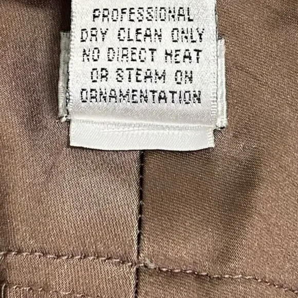 Vintage Cache Womens 6 Y2K Bronze Metallic Satin Brown Bootcut Pants Low Rise - Picture 10 of 14